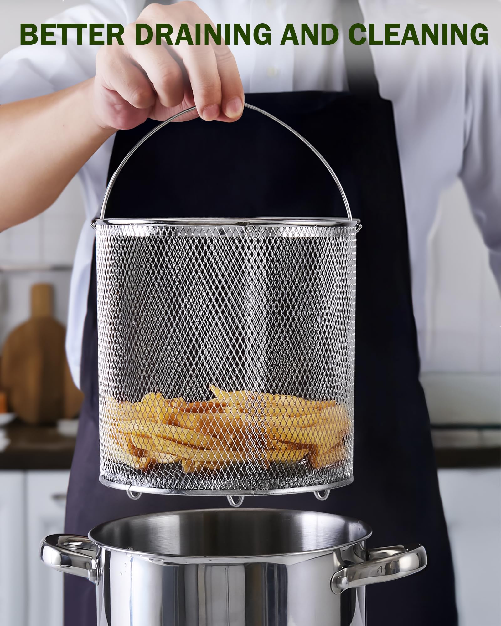 Amazon.com: Cook N Home Basics 5-Quart Deep Fryer Pot with Basket